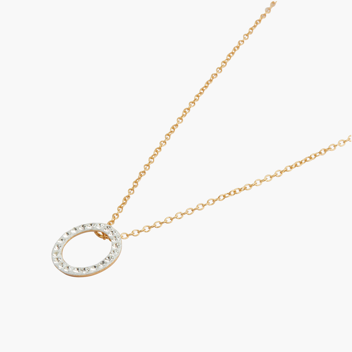 Collier cercle strass Argent Garanti