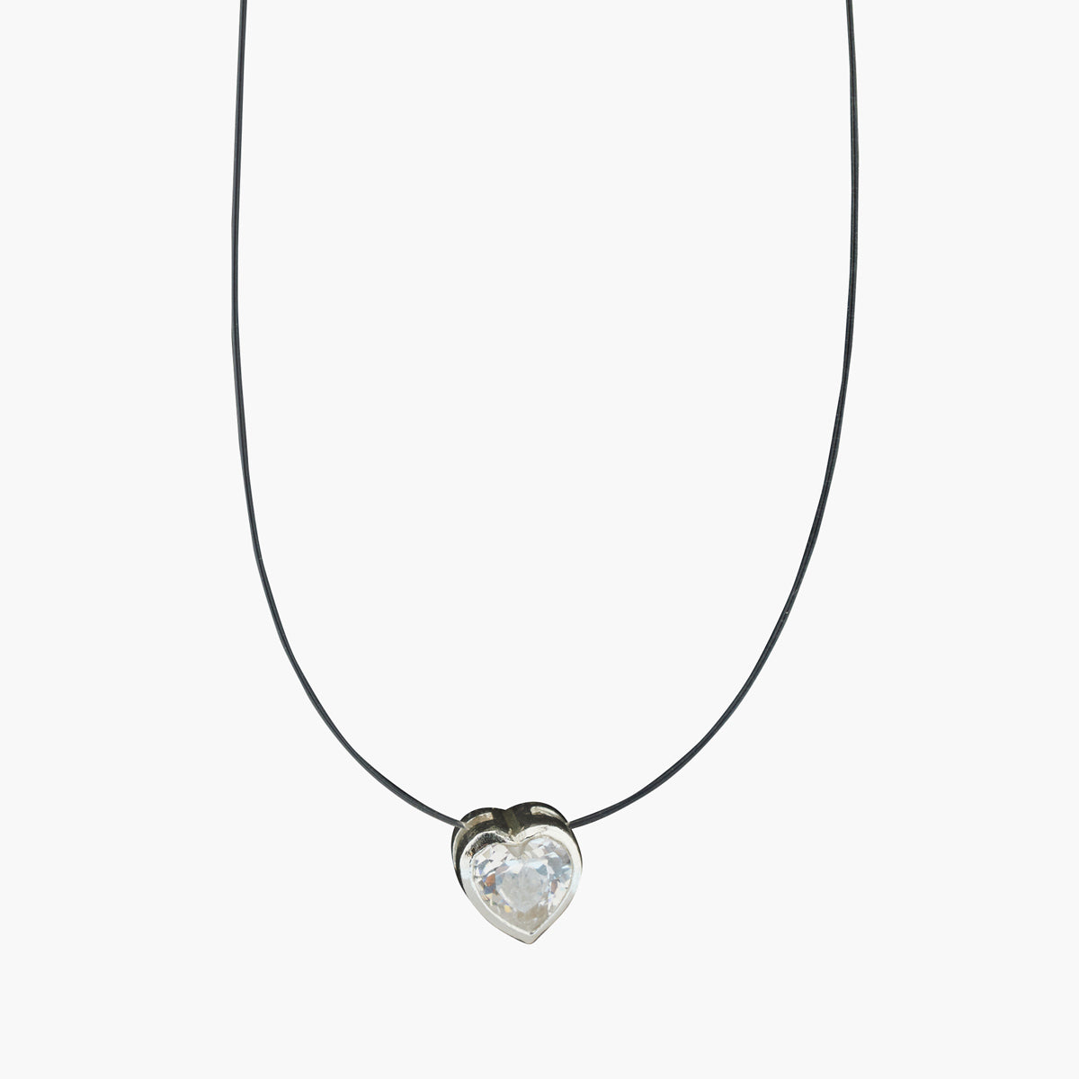 Collier coeur Oxyde de Zirconium Argent Garanti