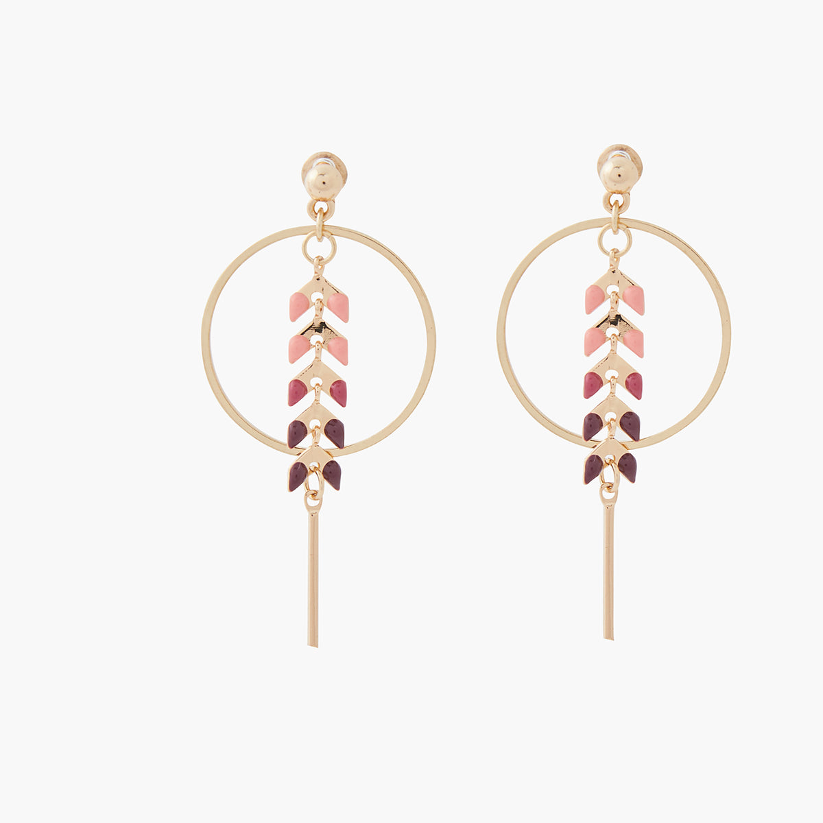 Boucles d'oreilles cercle et épis