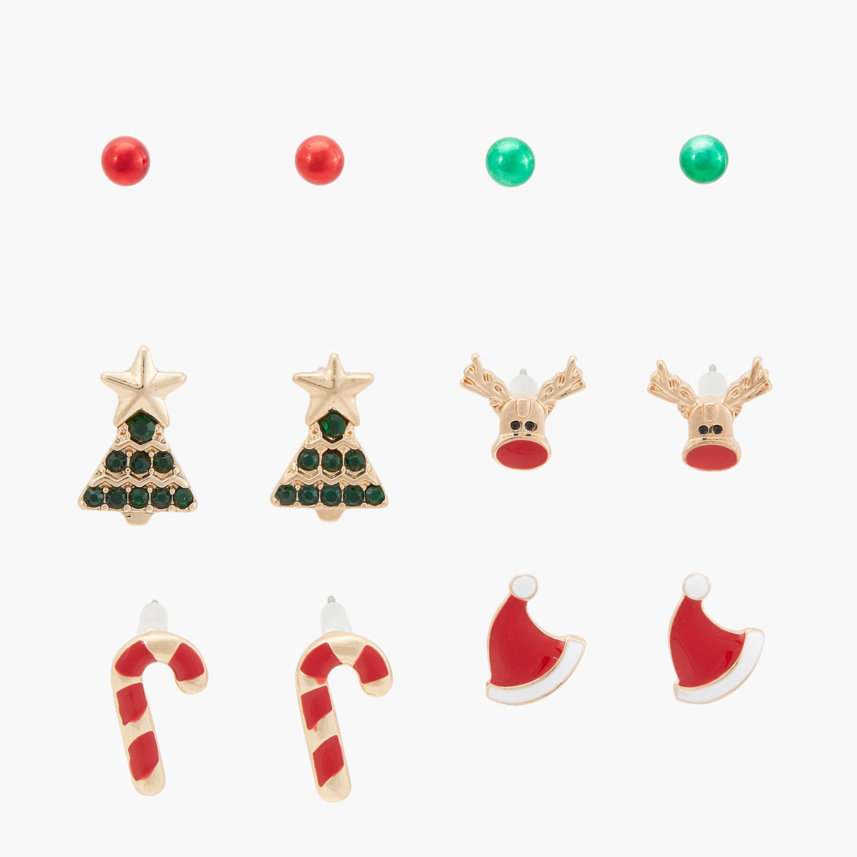 Set de puces d'oreilles multicolore Xmas Party