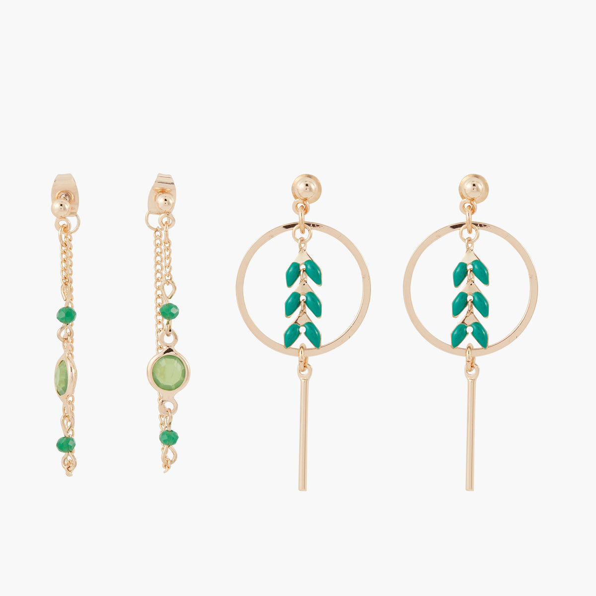 Set de 2 boucles d'oreilles épis