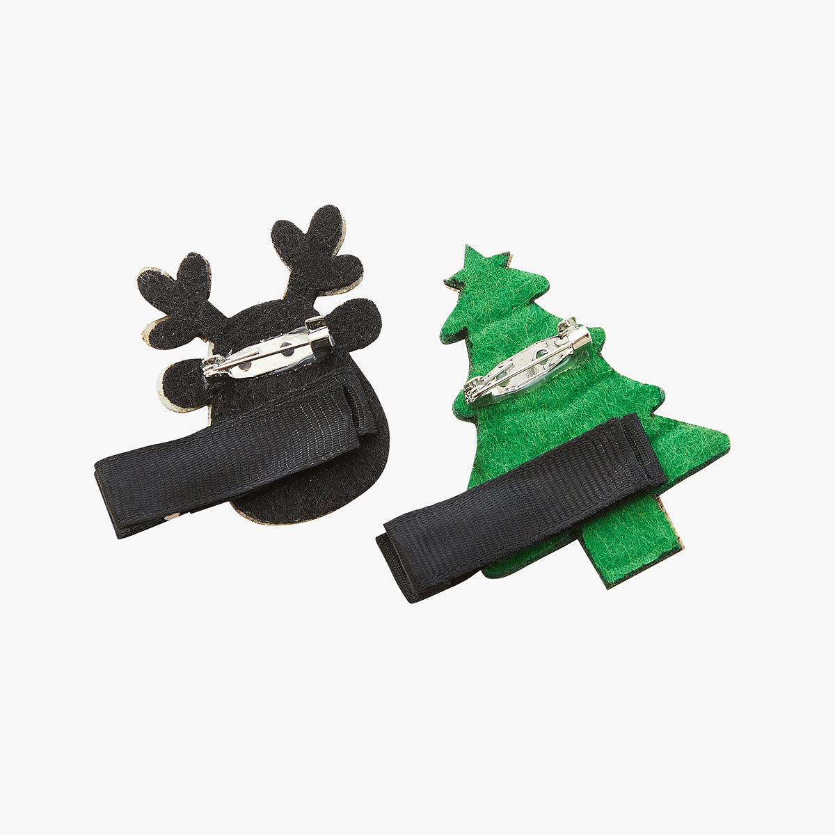 Set de barrettes Noël renne et sapin