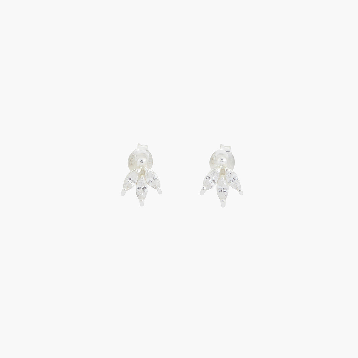 Puces d'oreilles fleurs Argent Garanti