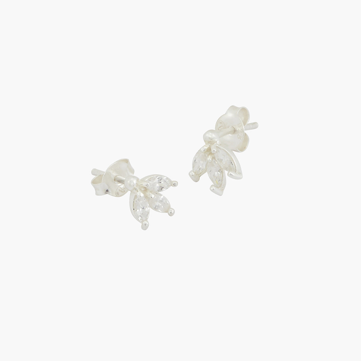 Puces d'oreilles fleurs Argent Garanti