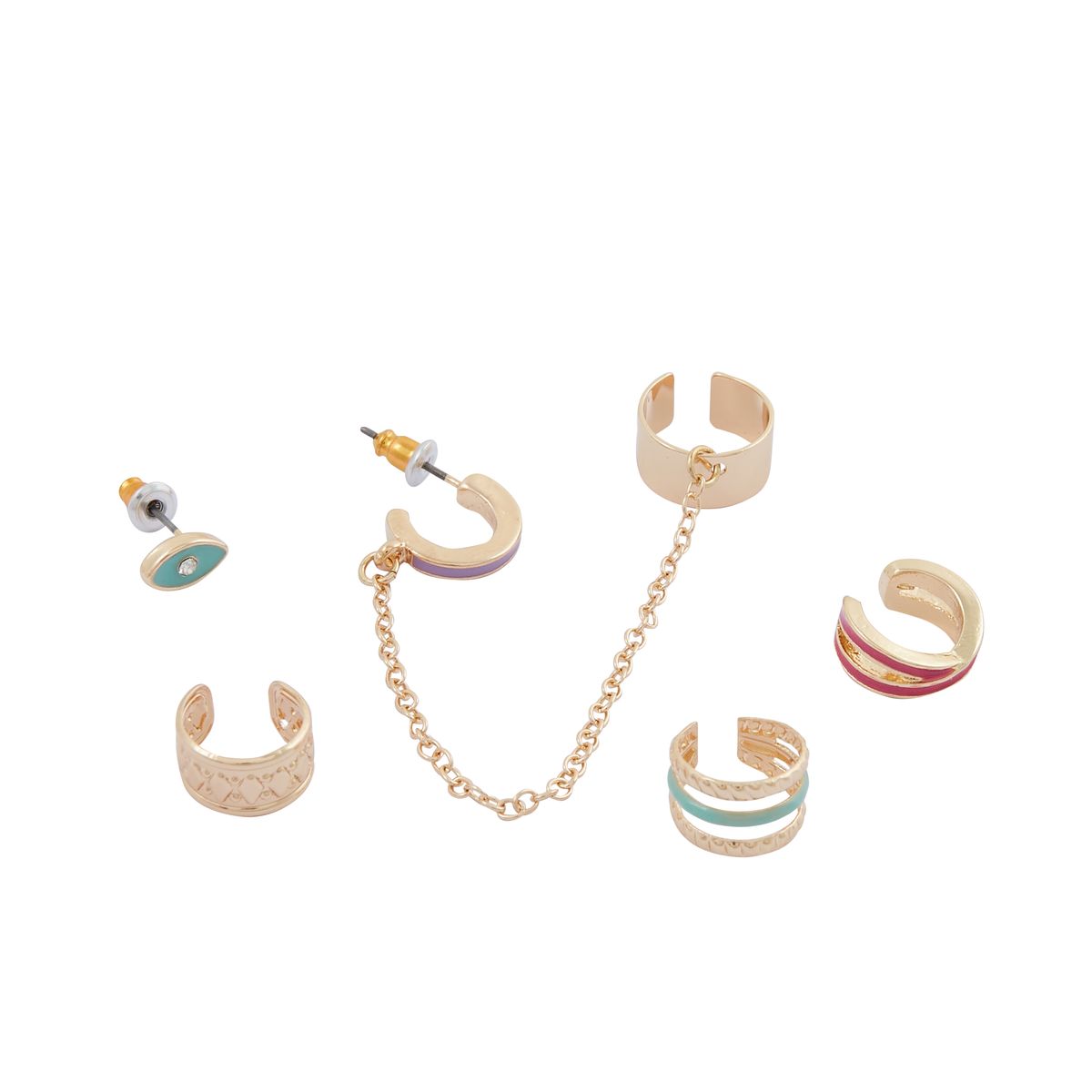 Set de 4 bijoux d'oreilles Abstract Fun