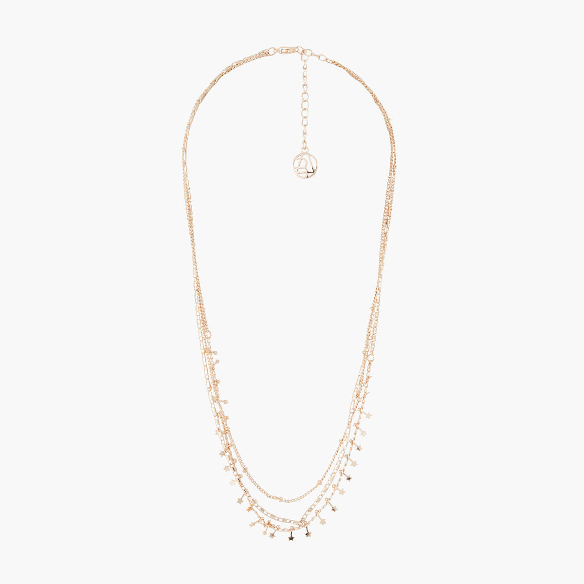 Collier 3 rangs doré avec étoiles