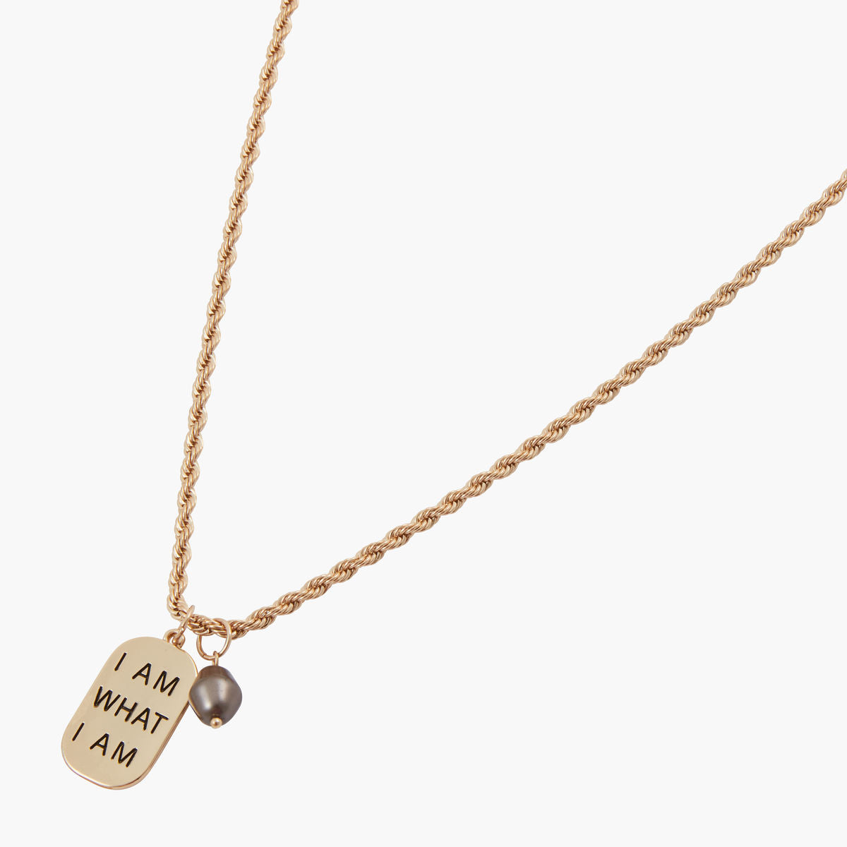 Collier maillons doré avec plaque à message  Self Love club