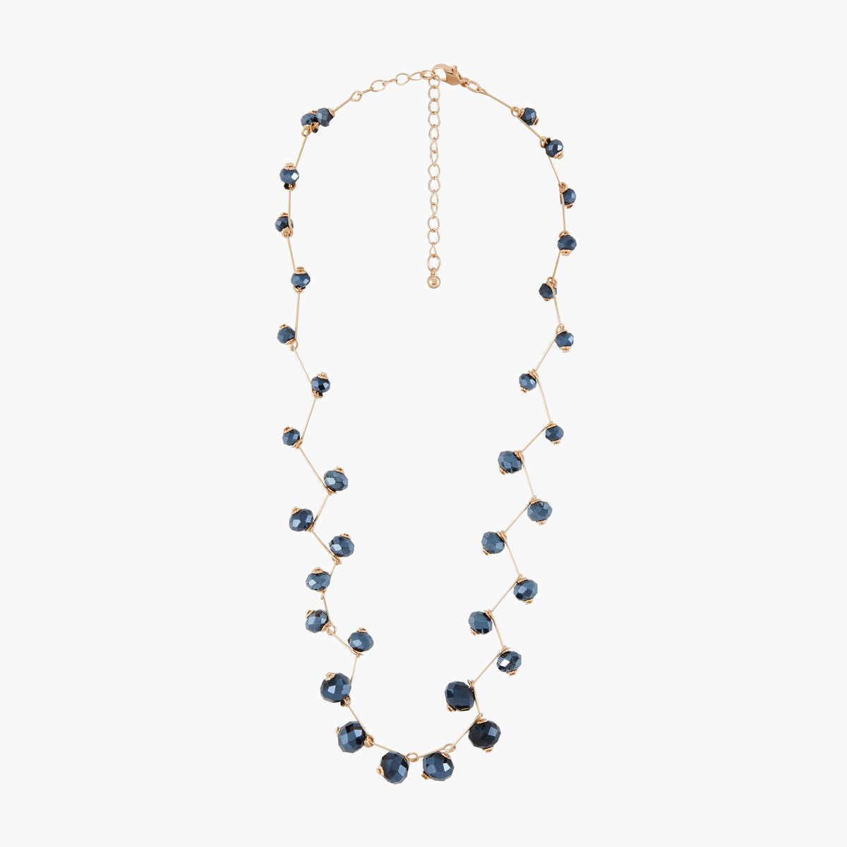 Collier doré mini disques bleu - Precious Creature