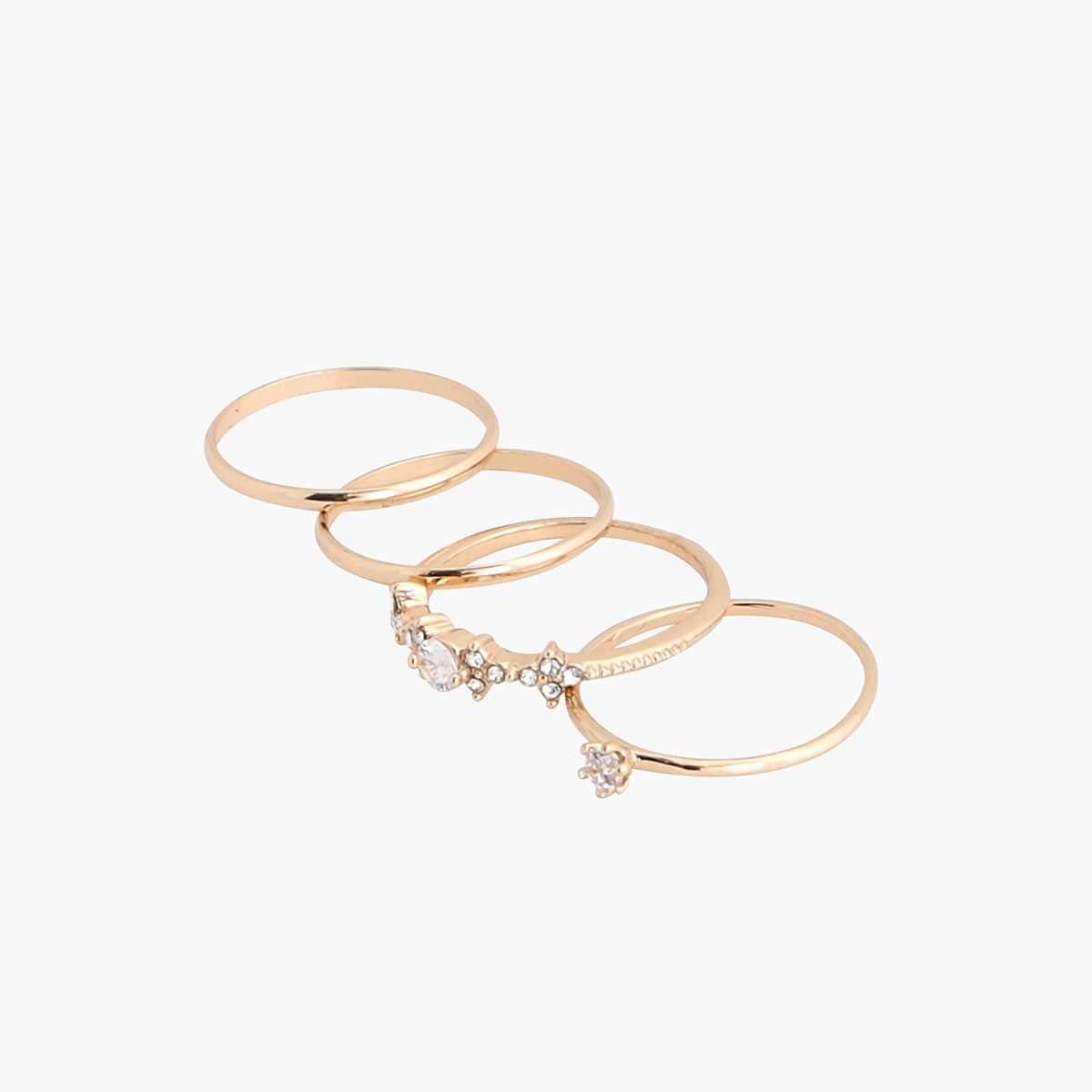 Set de bagues strass Gold Touch