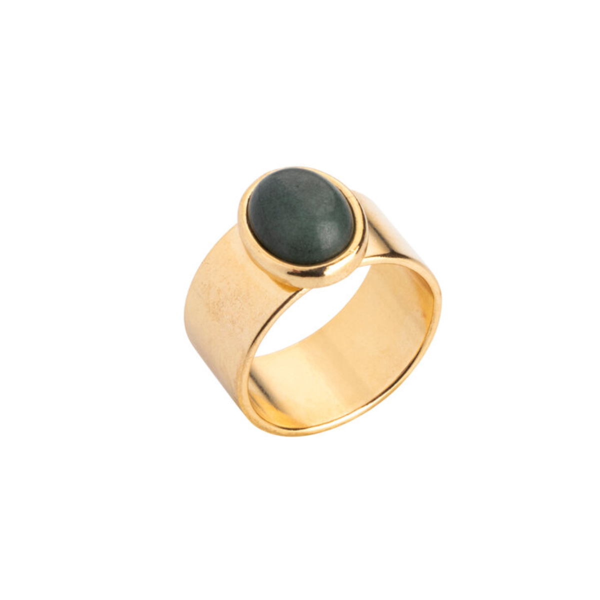 Bague large avec pierre - Stone Granite