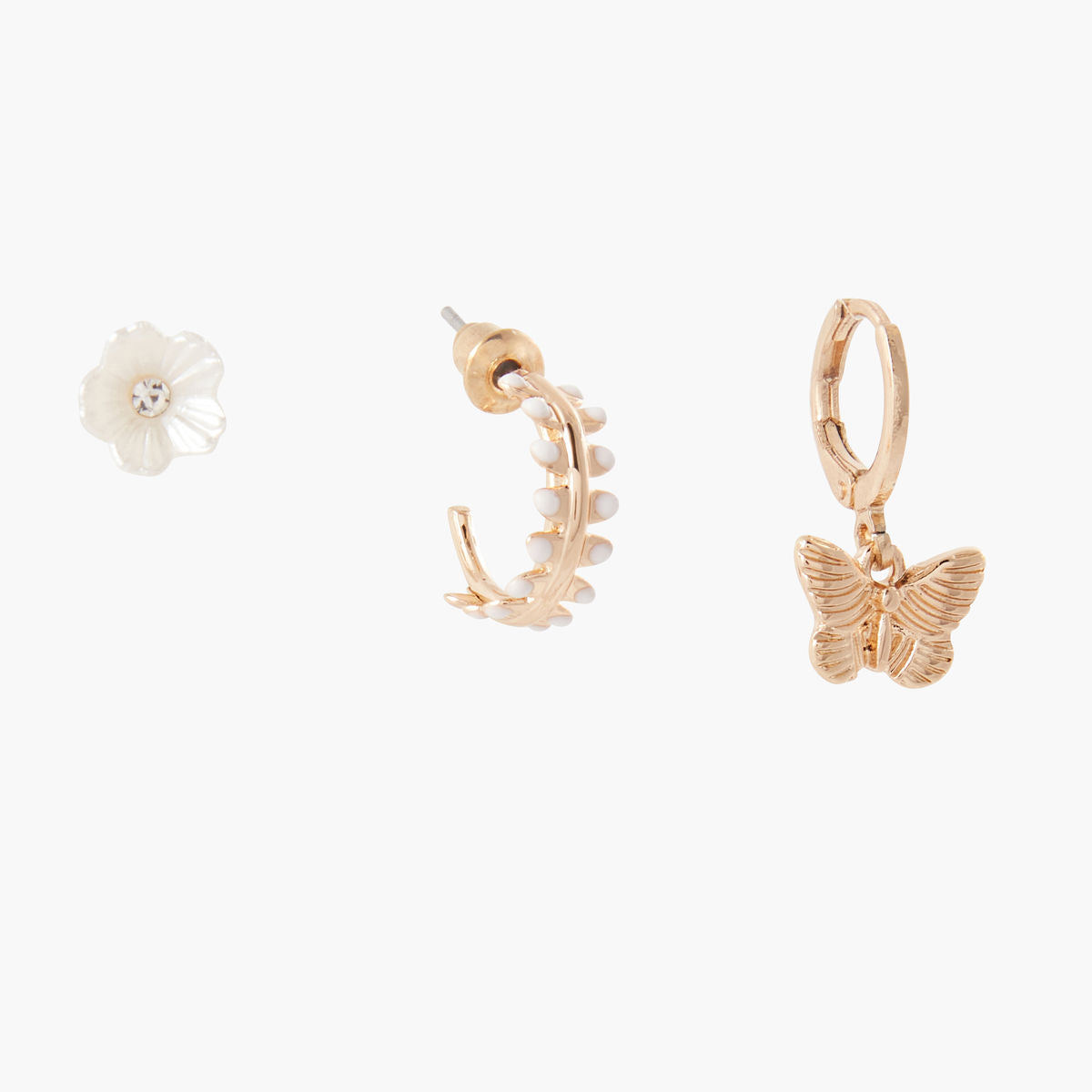 Set de 3 boucles d'oreilles fleurs Gadget Mode Bo