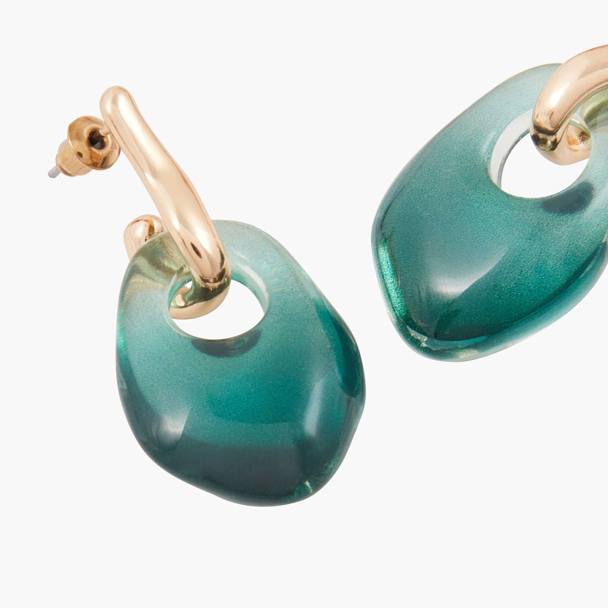 Boucles d'oreilles pendantes en acrylique Scultured Glass