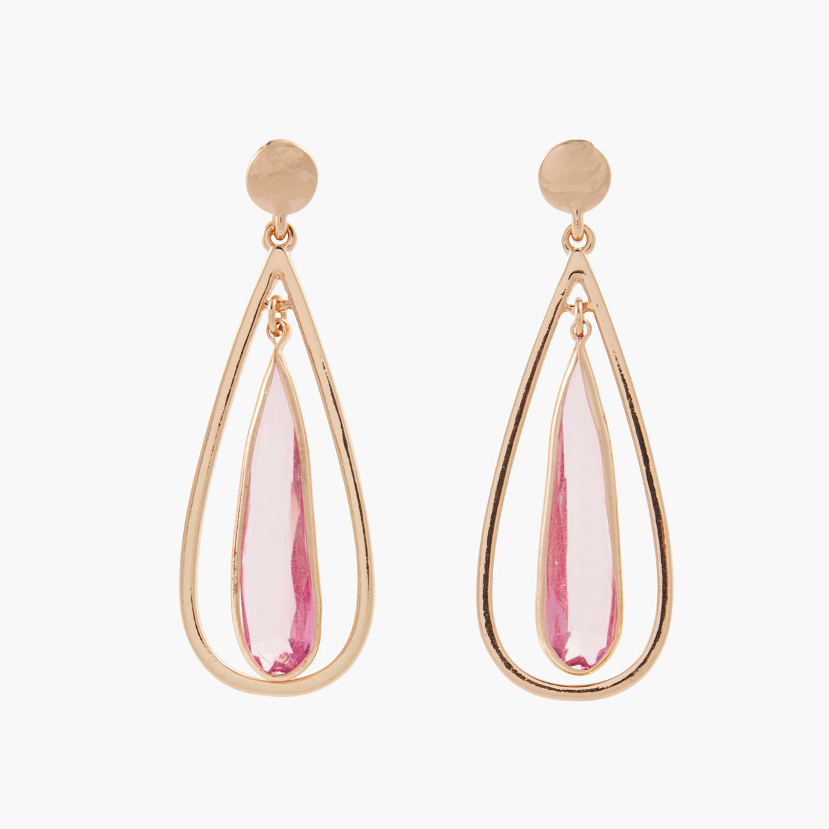 Boucles d'oreilles goutte en acrylique Scultured Glass