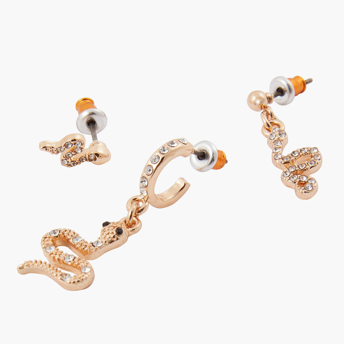 Set de 3 boucles d'oreilles serpent Gadget Mode Bo