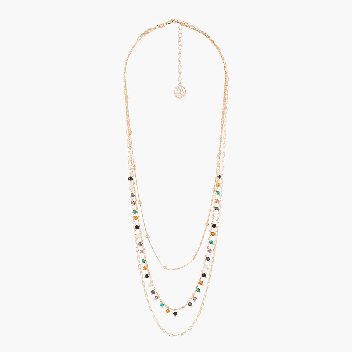 Collier 3 rangs chaines Lady Grey