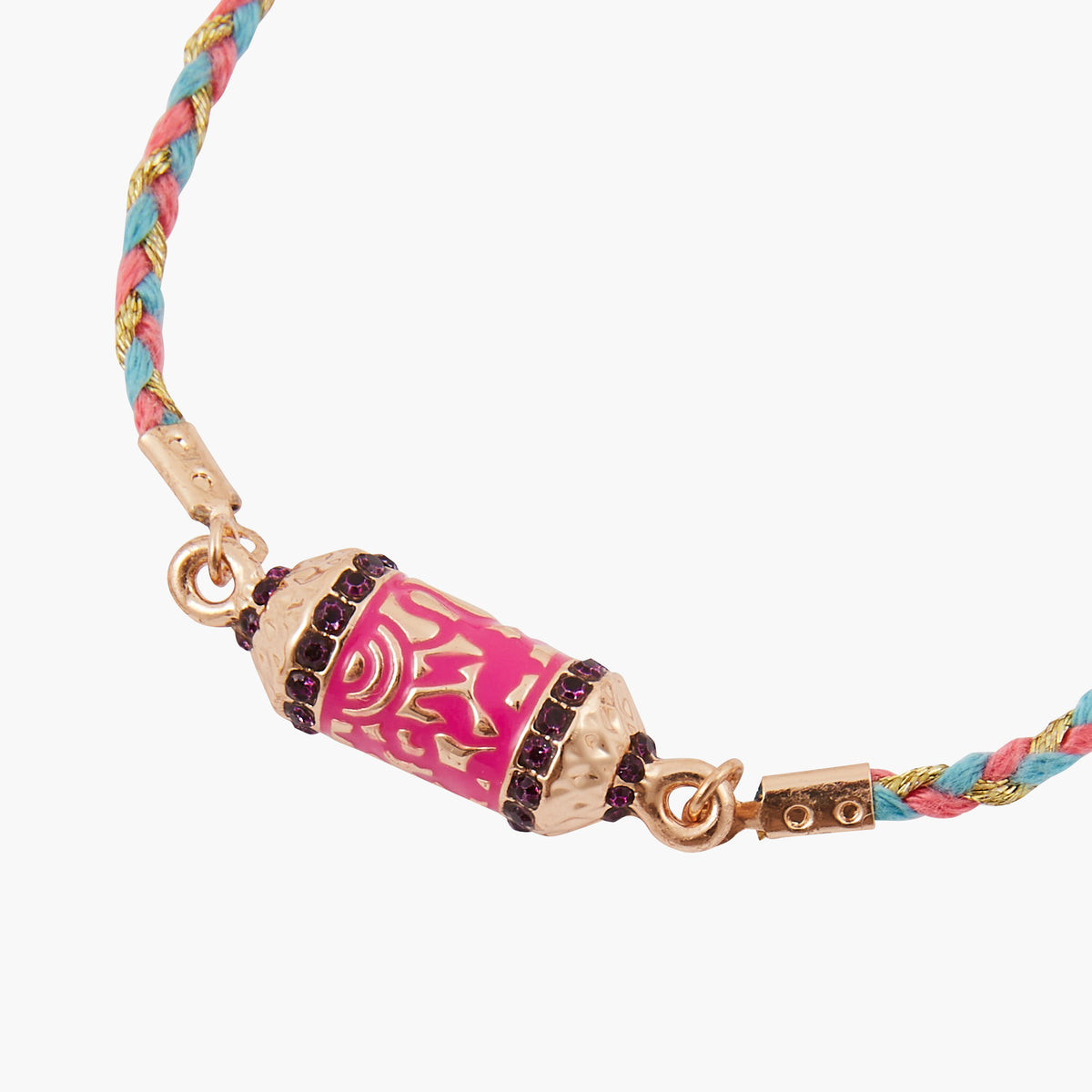 Bracelet talisman - rose et doré