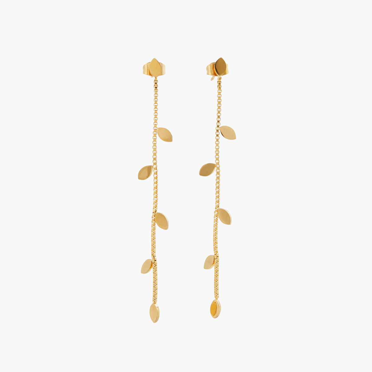 Boucles d'oreilles multi feuilles en acier