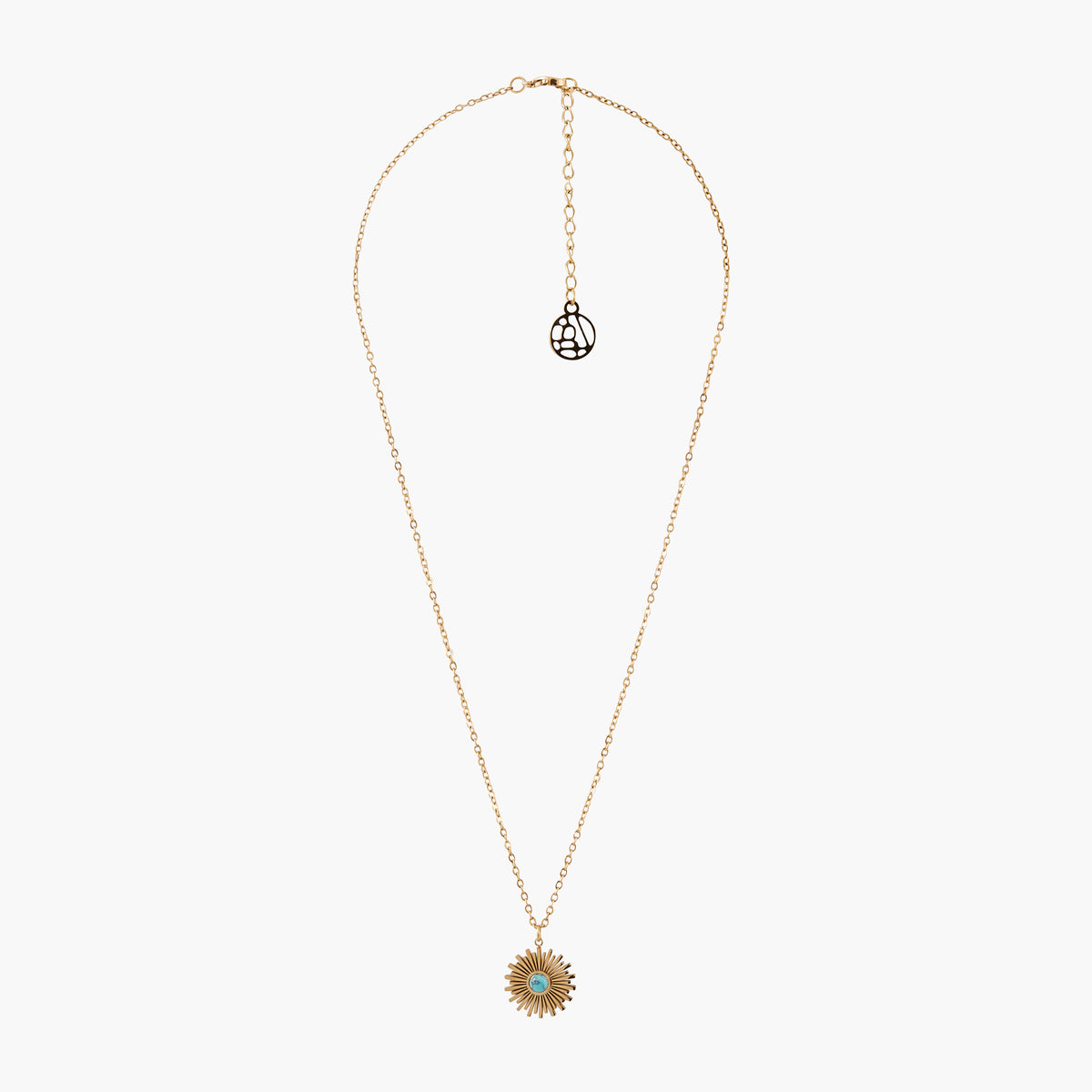 Collier en acier avec pendentif soleil