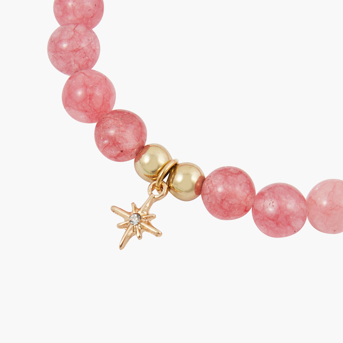 Bracelet perles de Quartz - rose