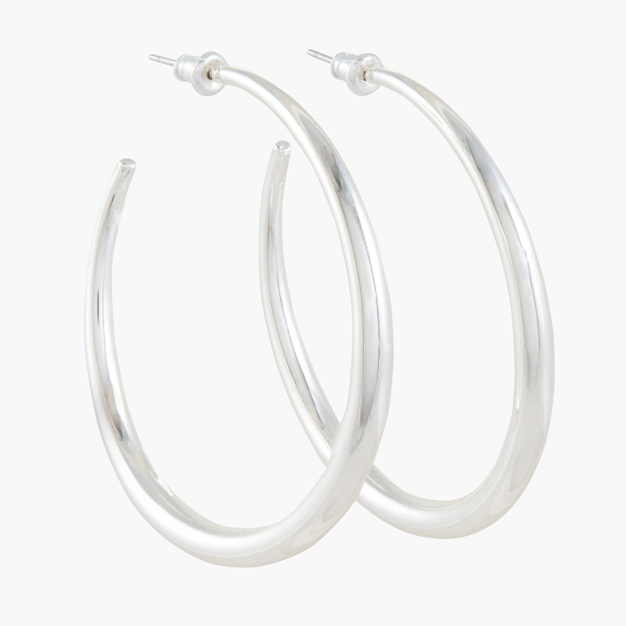 Boucles d'oreilles créoles Silver Touch