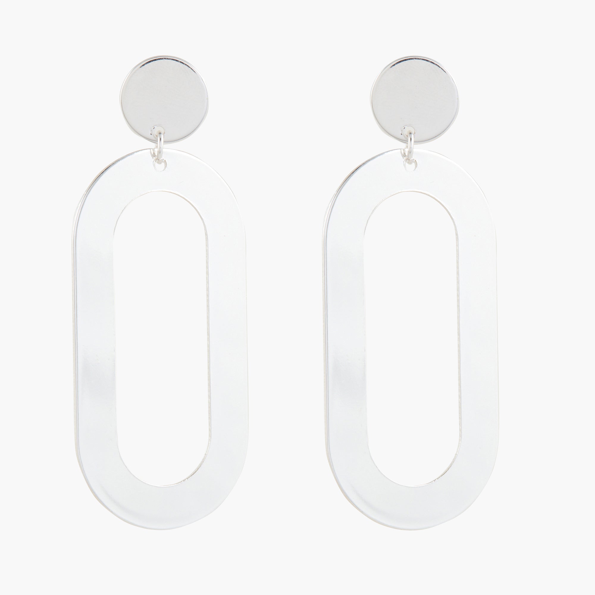 Boucles d'oreilles avec pendentif oval Silver Touch