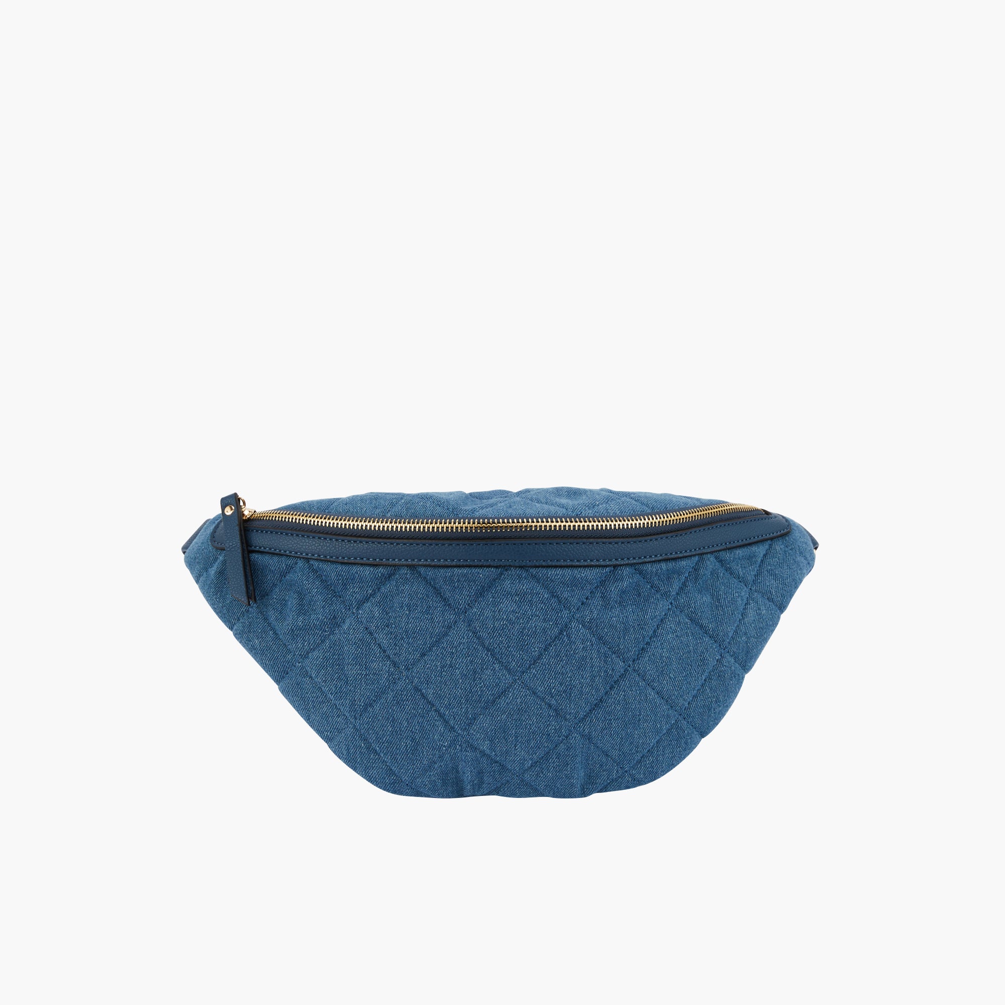 Sac banane en denim matelassé