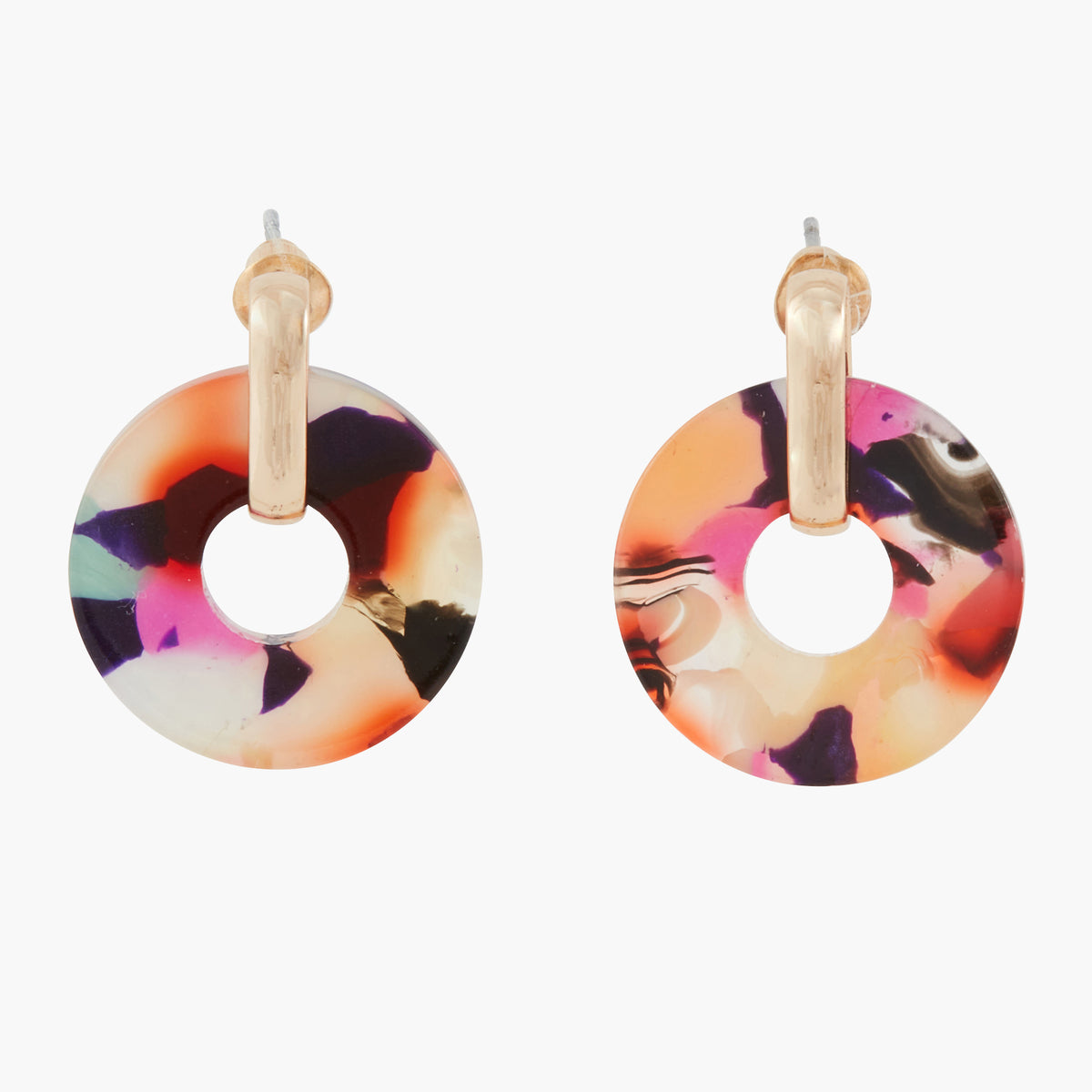 Petites boucles d'oreilles - multicolore