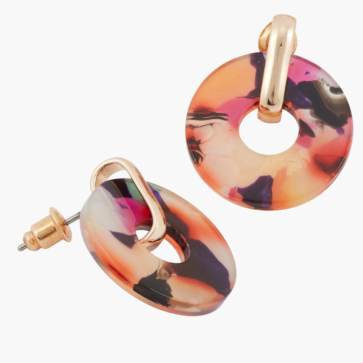 Petites boucles d'oreilles - multicolore