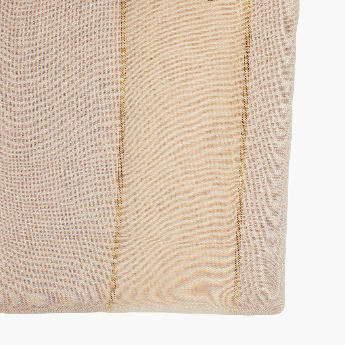 Foulard bandes en lurex - beige