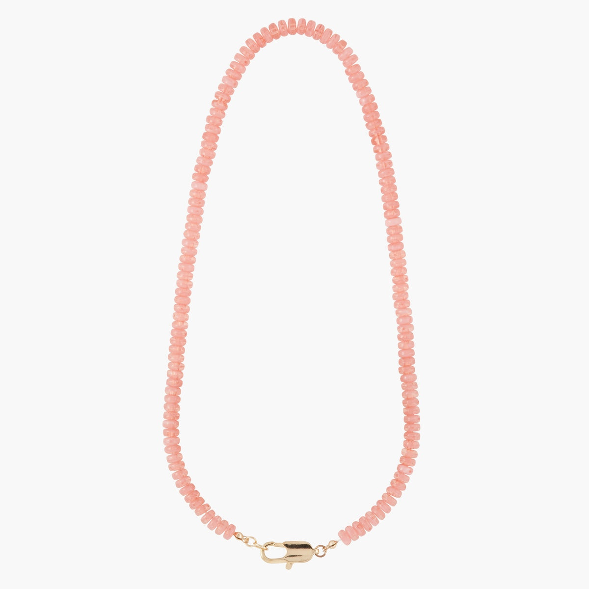 Collier de perles plates Chains & Charms - rose