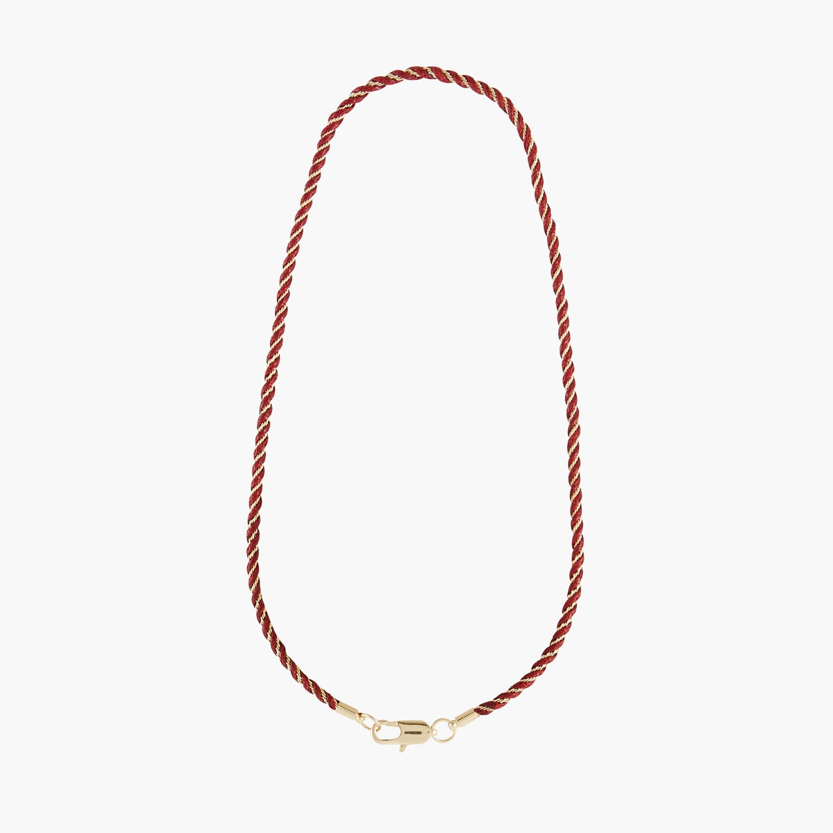 Collier chaine et corde Chains & Charms - bordeaux et doré