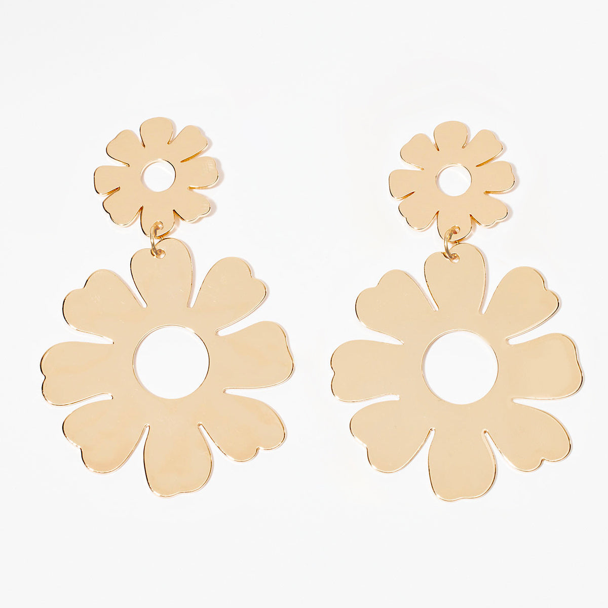 Boucles d'oreilles pendantes fleurs