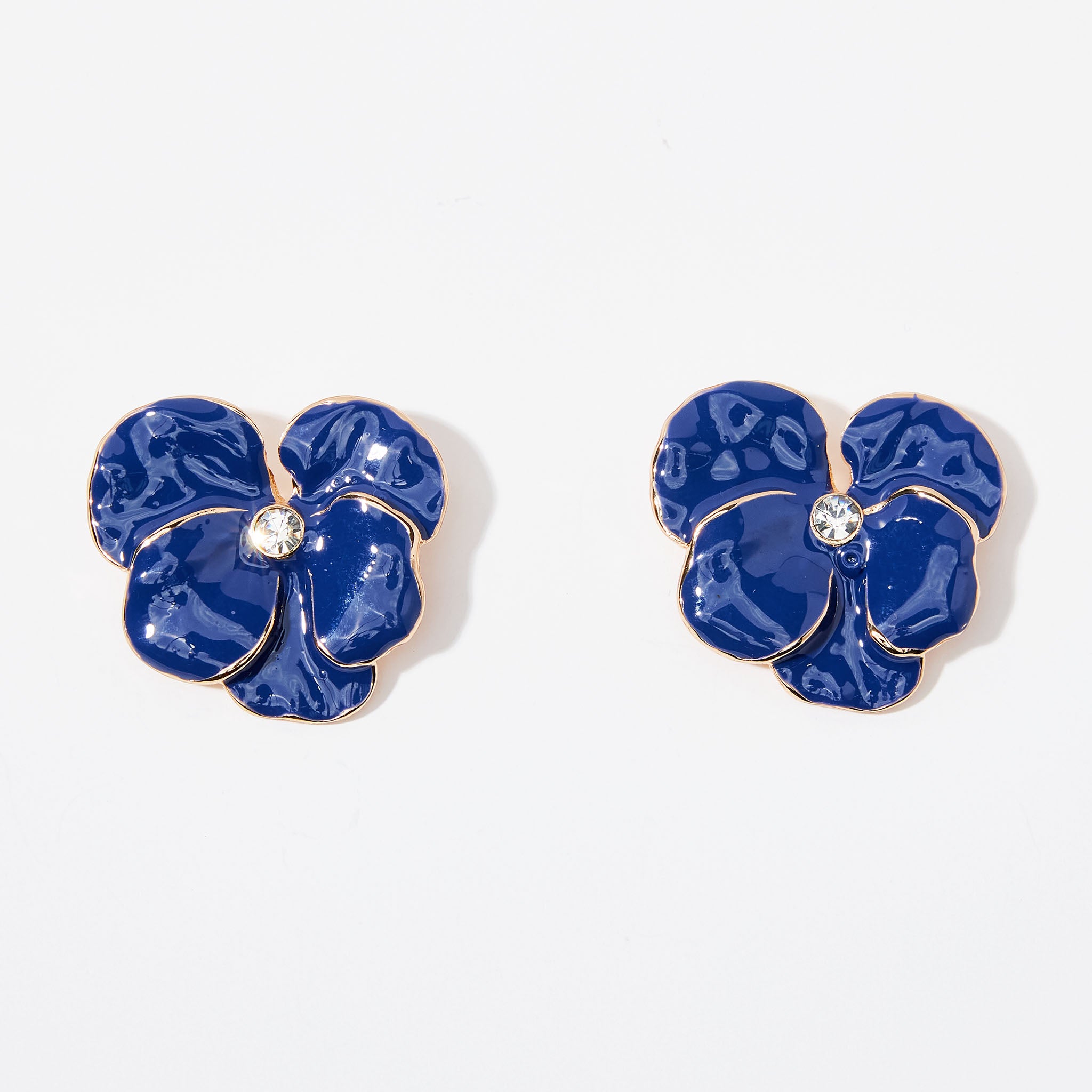 Boucles d'oreilles fleurs bleues