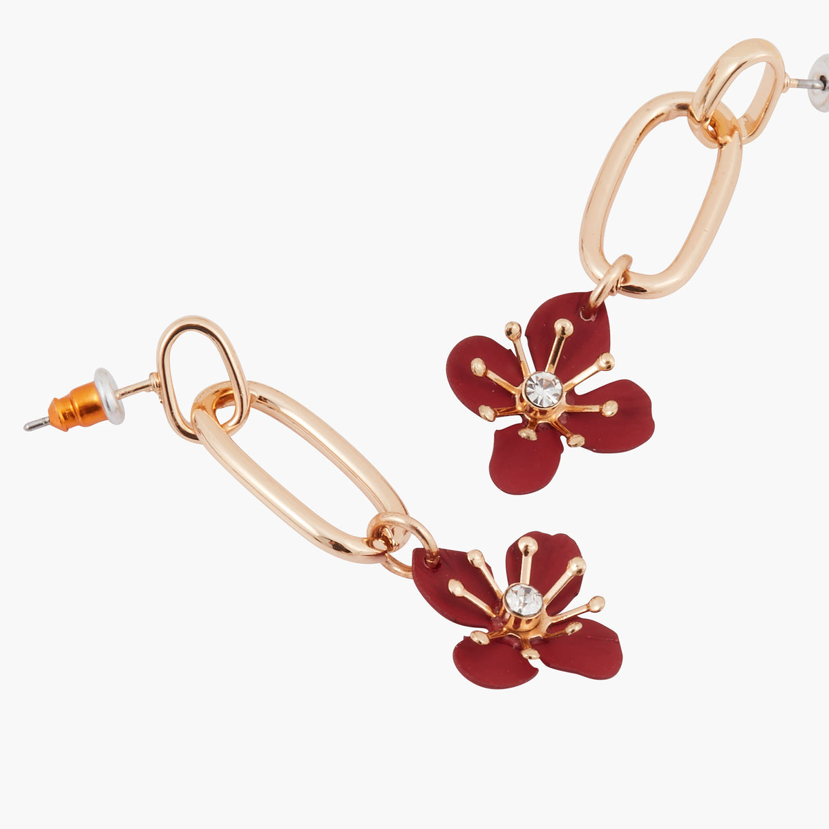 Boucles d'oreilles ovales avec fleurs Petal Fields