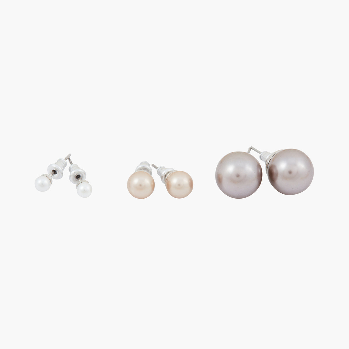 set de 3 paires de boucles d'oreilles - New Pearl