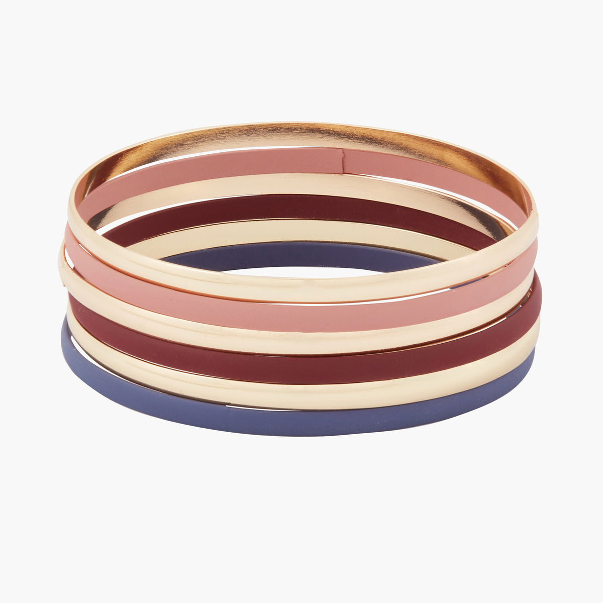 Set de 6 brancelets bangles Soft Sunset