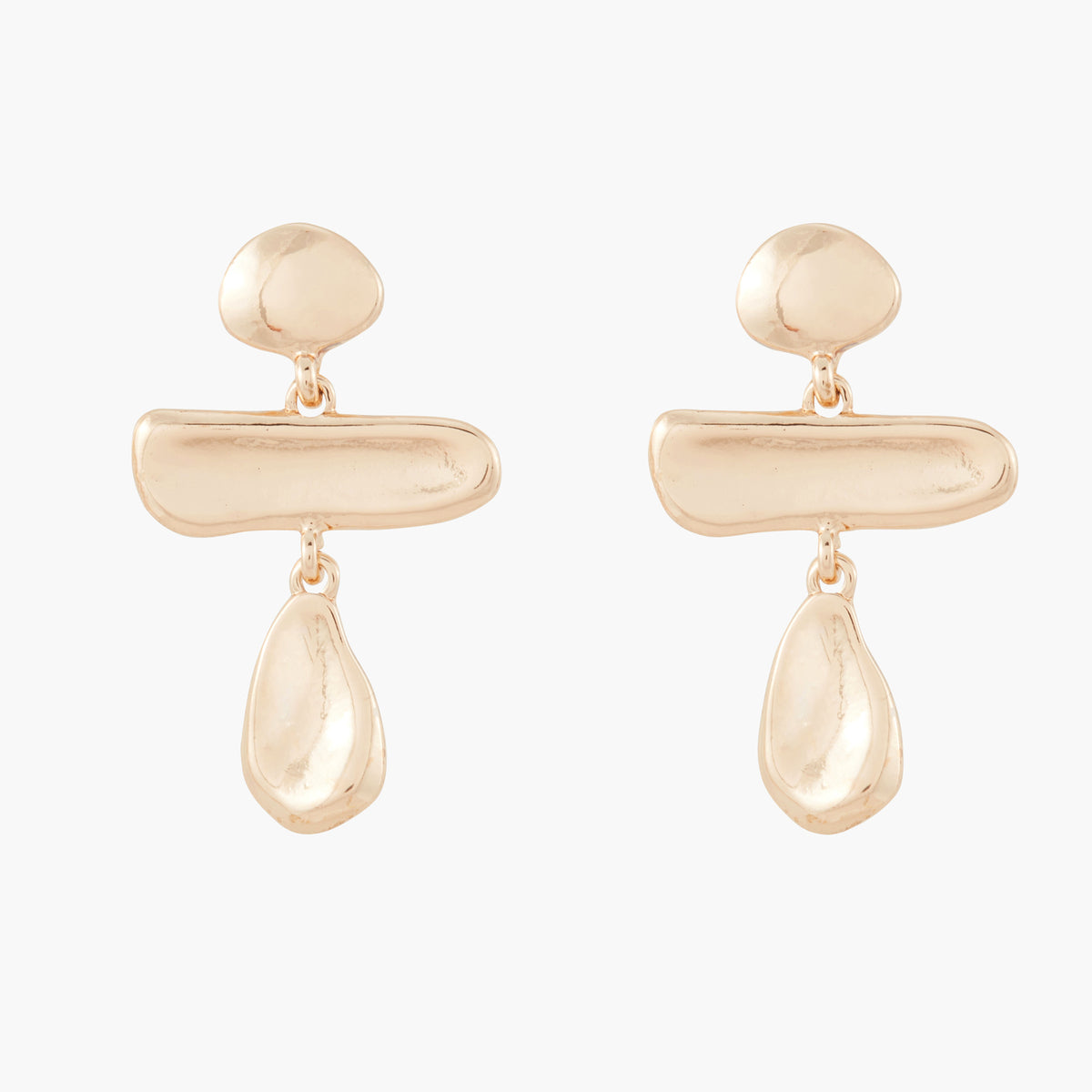 Petites boucles d'oreilles en métal pendante Soft Sunset