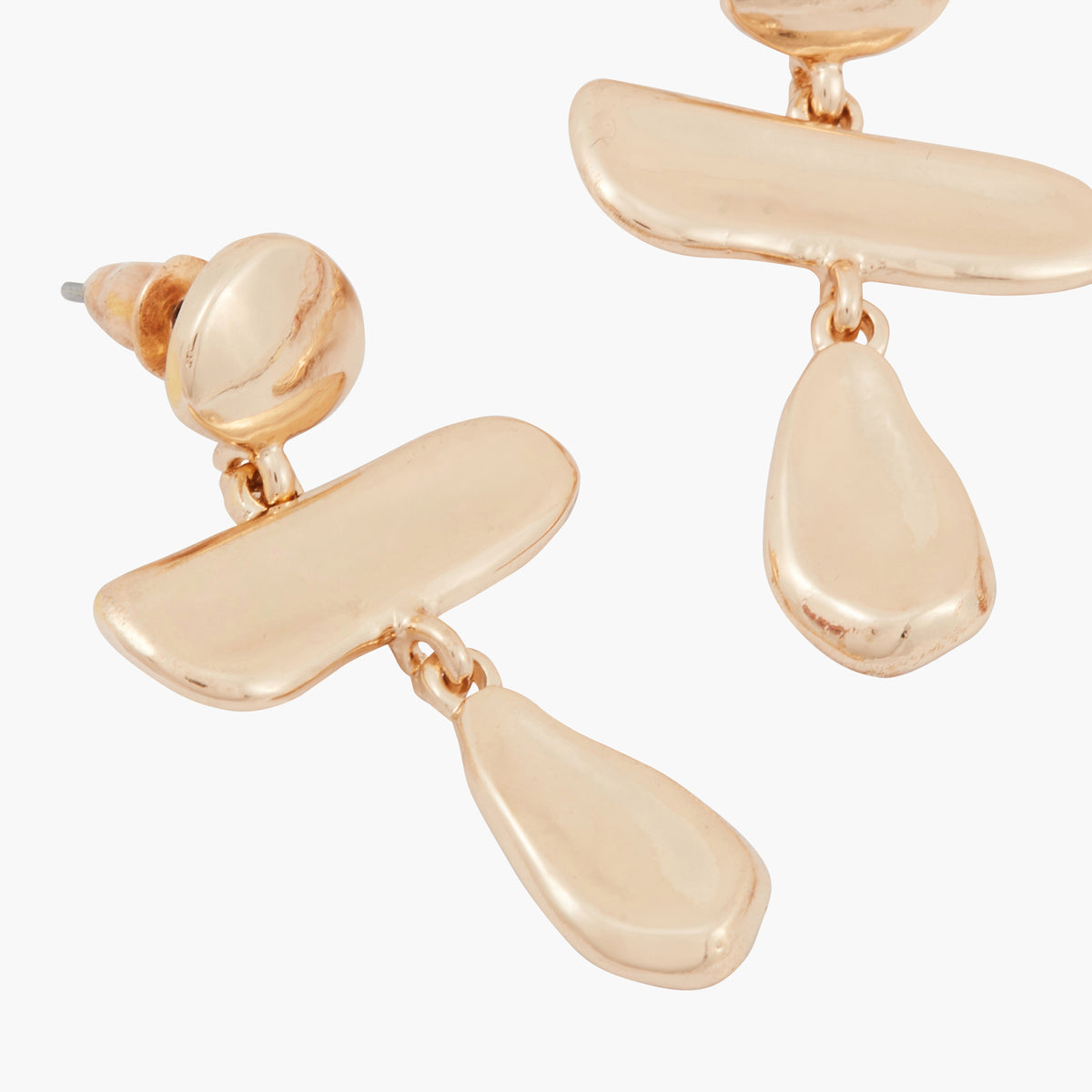 Petites boucles d'oreilles en métal pendante Soft Sunset