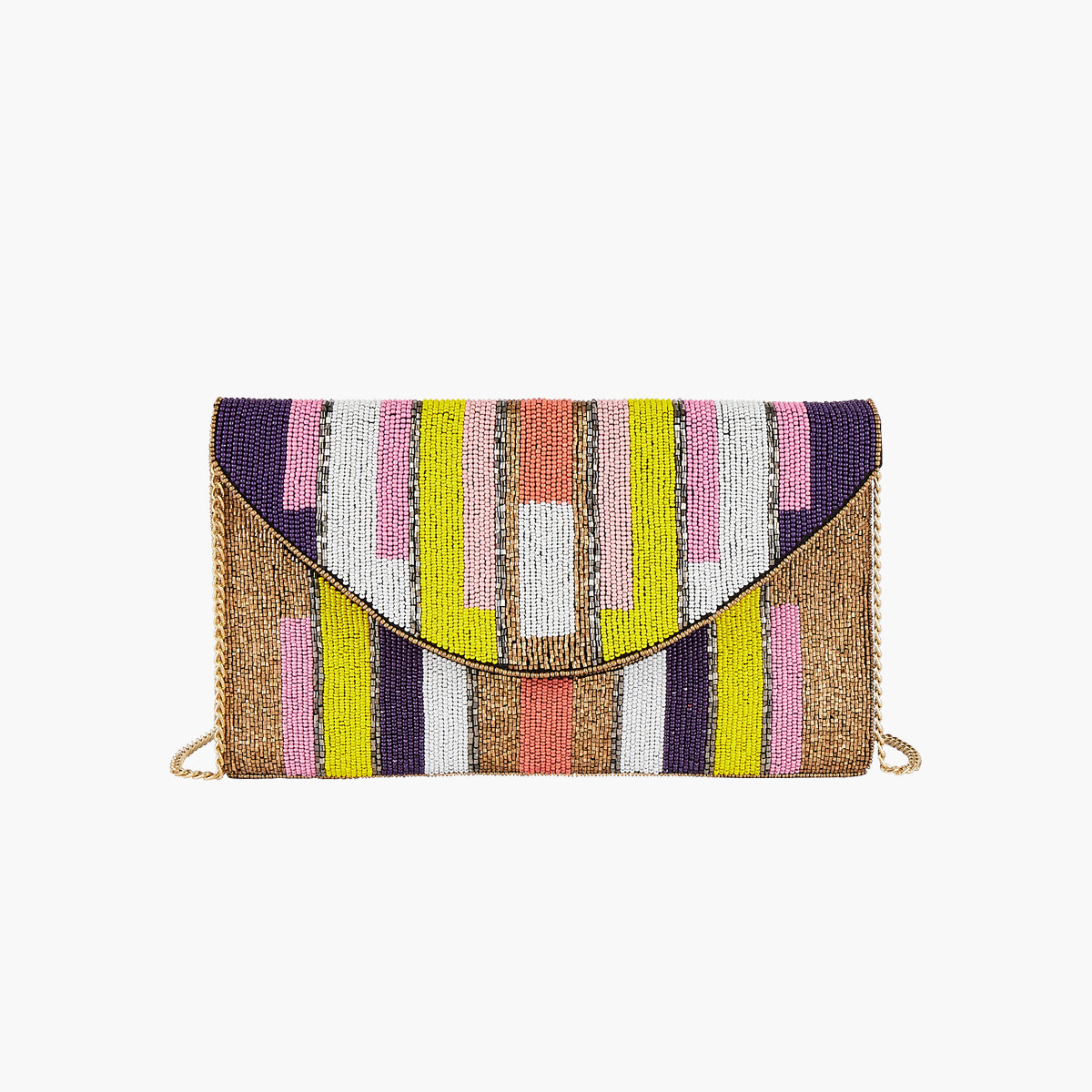 Pochette en perles multicolores