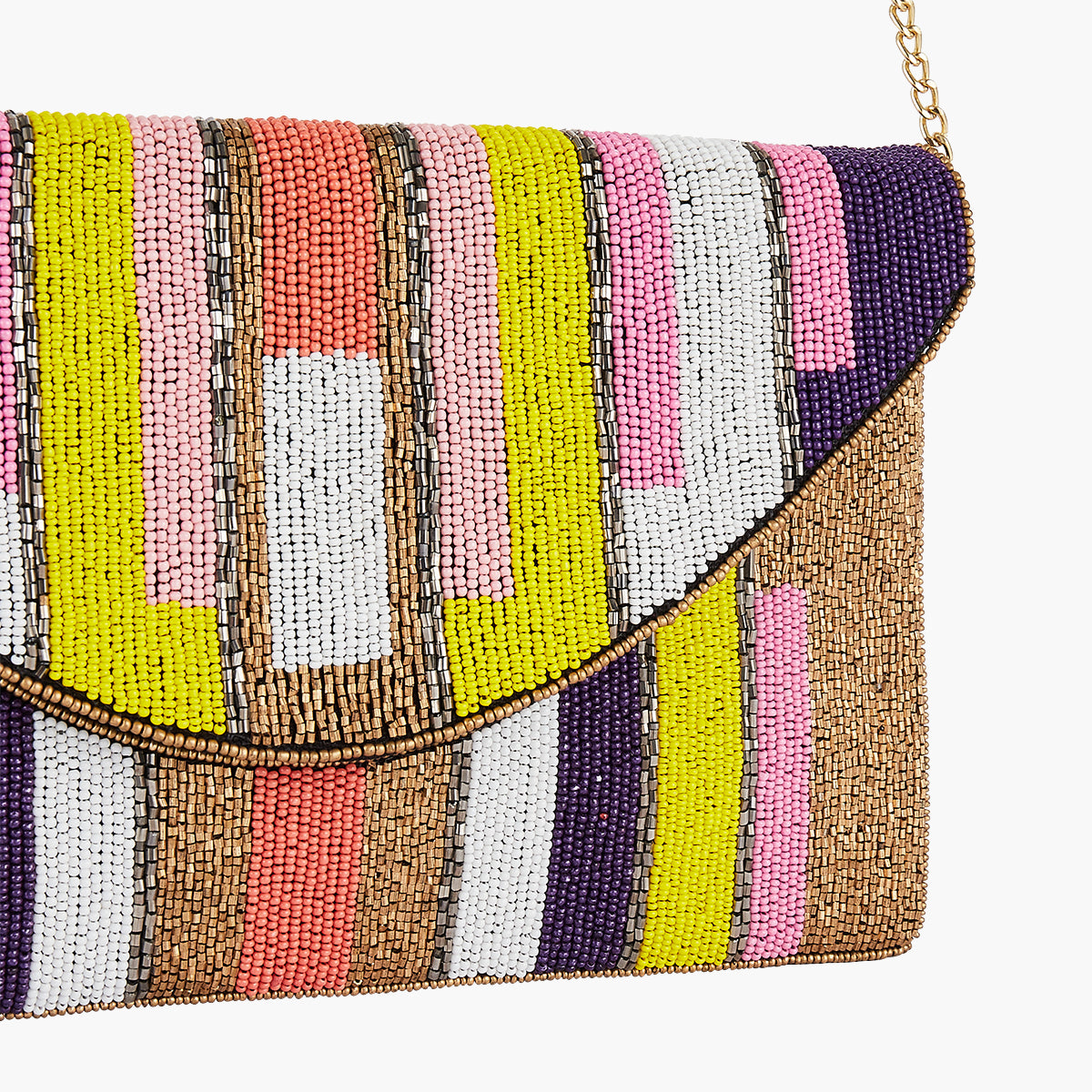 Pochette en perles multicolores