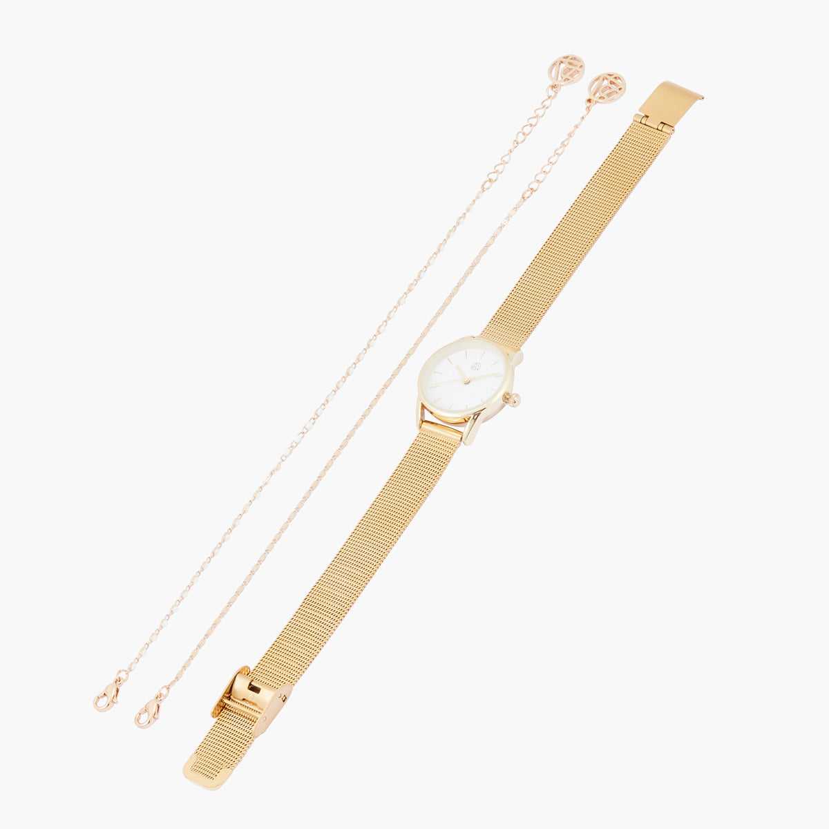 Coffret montre et bracelets - doré