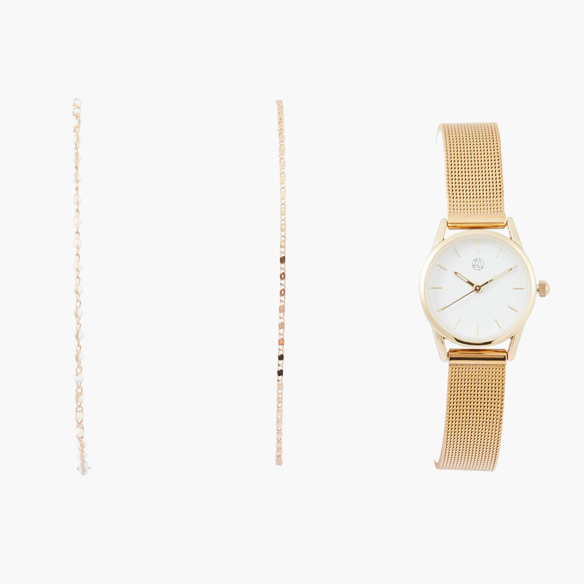 Coffret montre et bracelets - doré