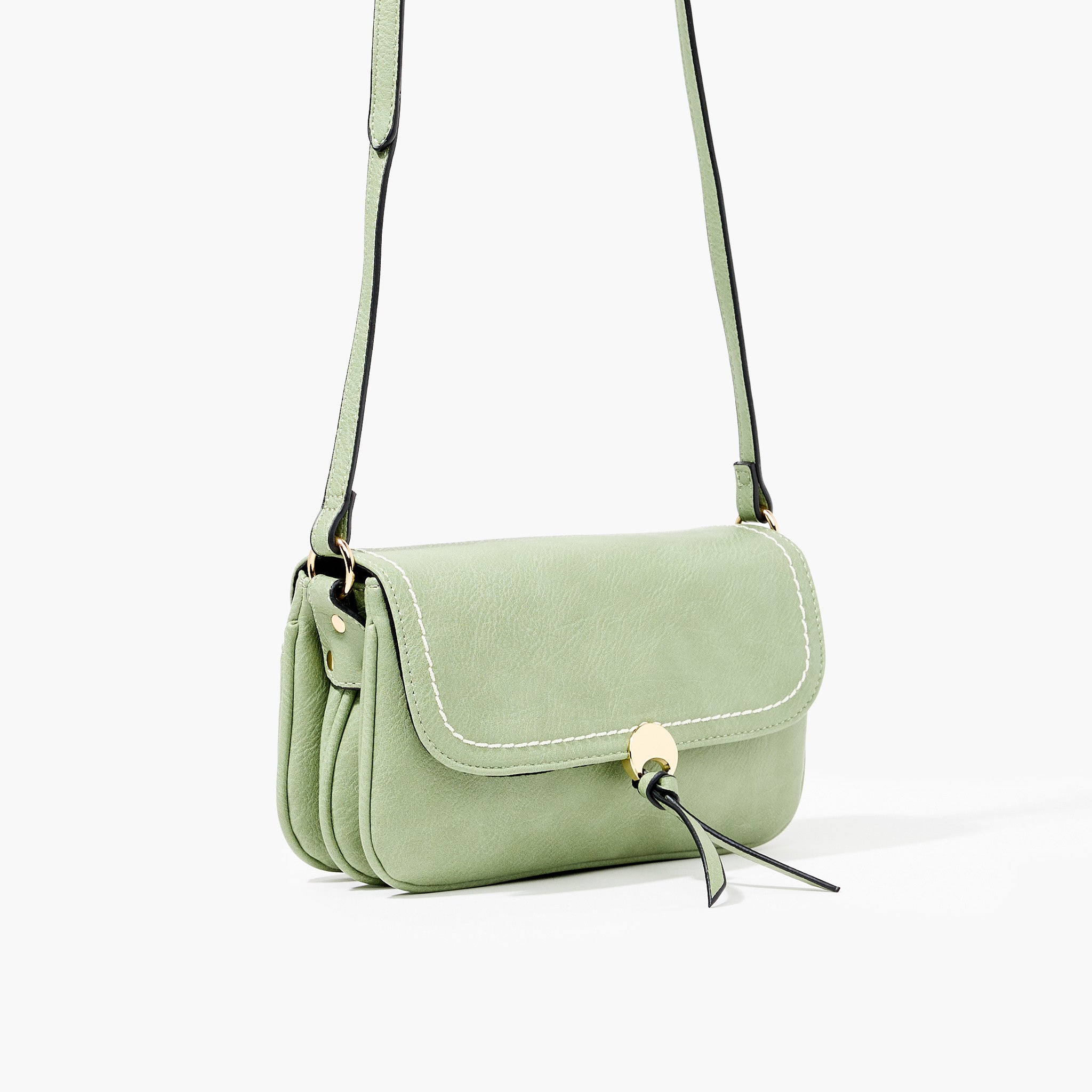 Sac à bandoulière effet grainé - vert