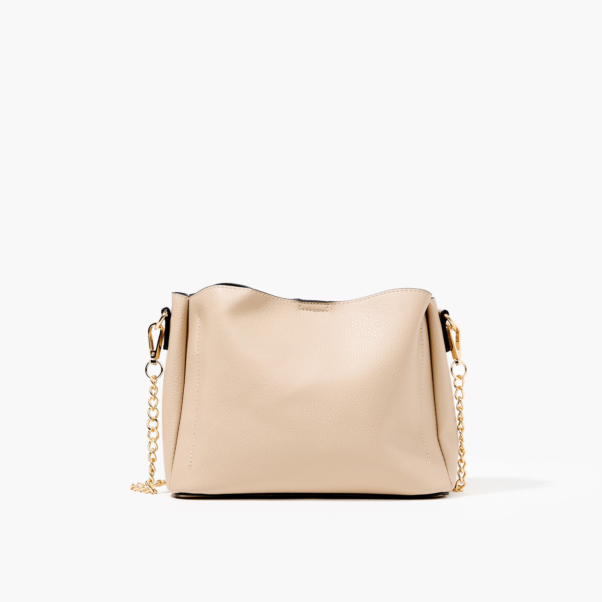 Sac à bandoulière chaîne - beige