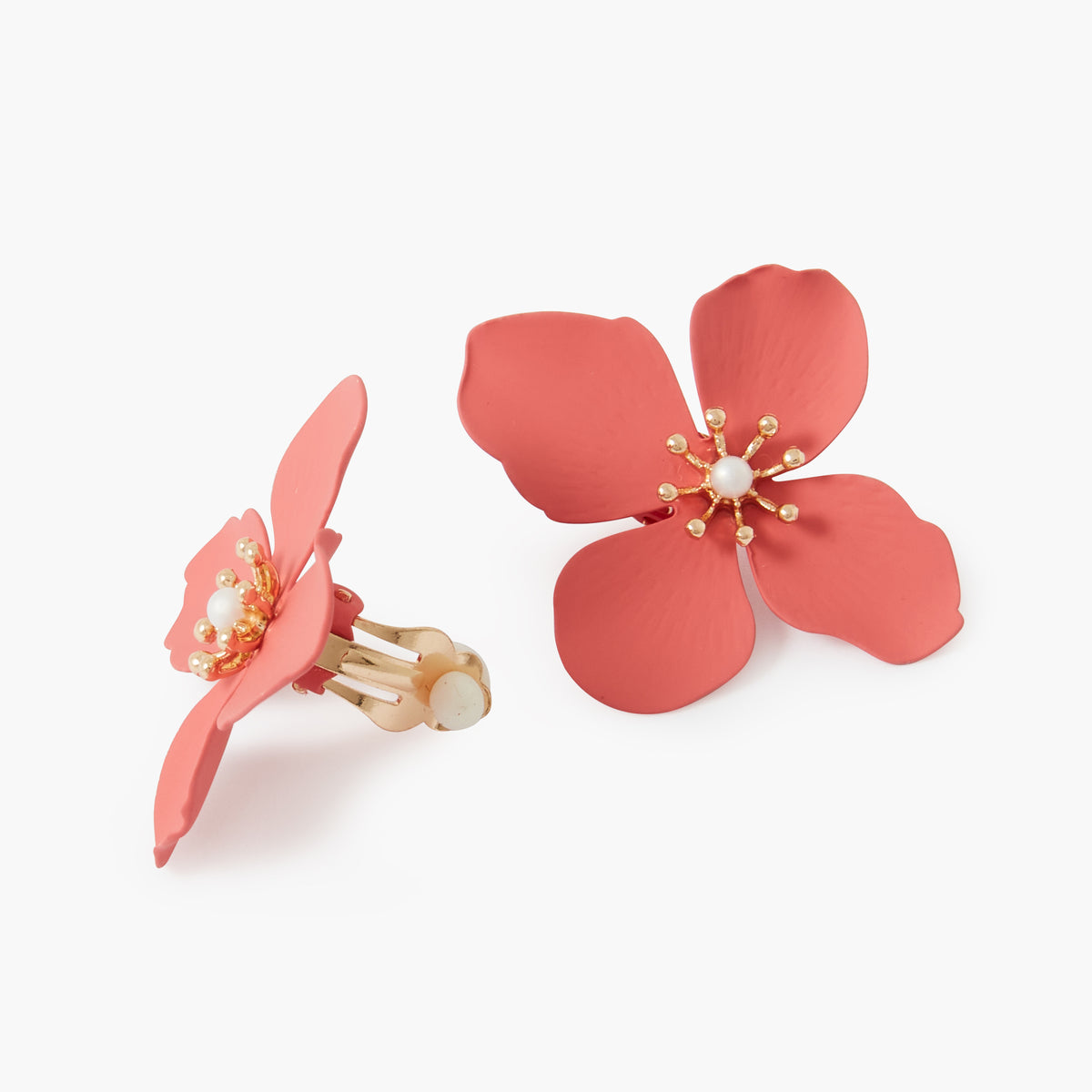 Clips d'oreilles fleurs