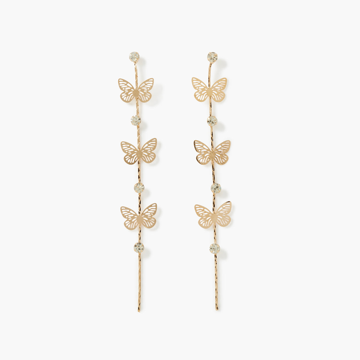 Boucles d'oreilles pendantes papillons