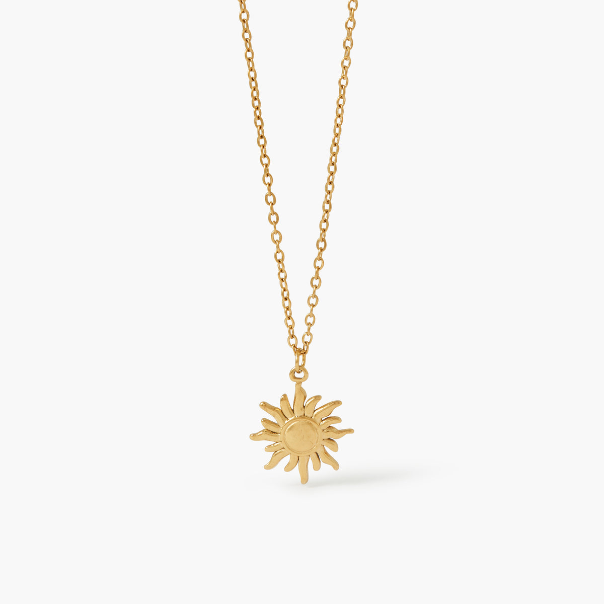 Collier soleil acier inoxydable