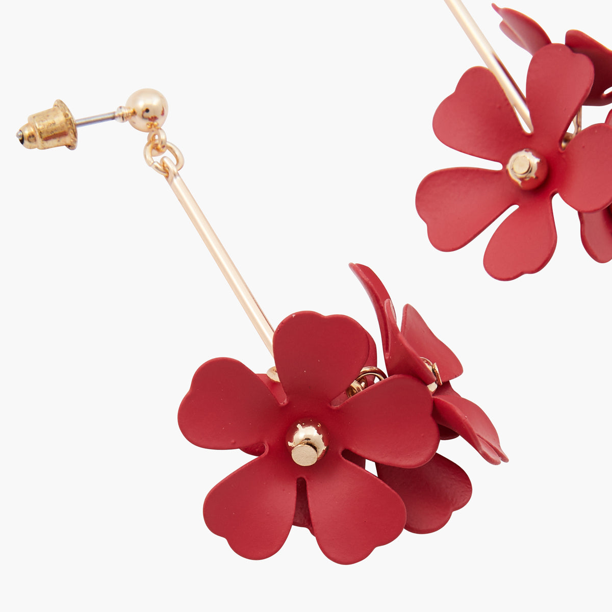 Boucles d'oreilles pendantes fleurs