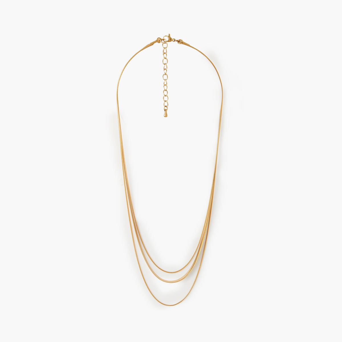 Collier 3 rangs - acier inoxydable