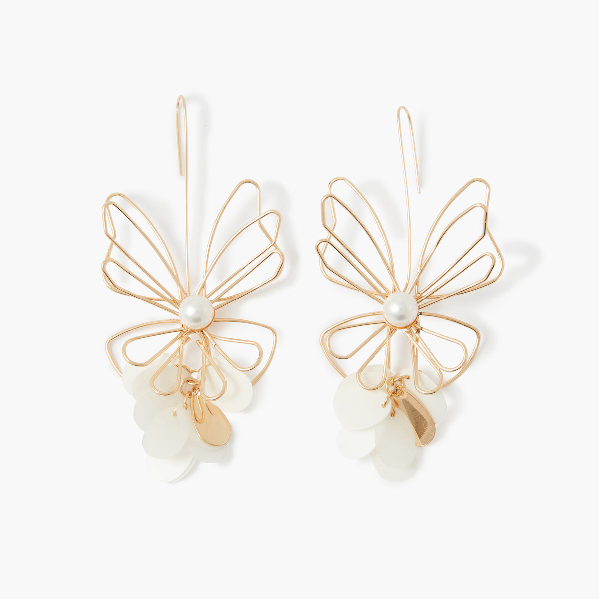 Boucles d'oreilles papillons filaires